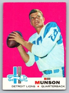 1969 Topps #11 Bill Munson Detroit Lions (B) - Picture 1 of 2