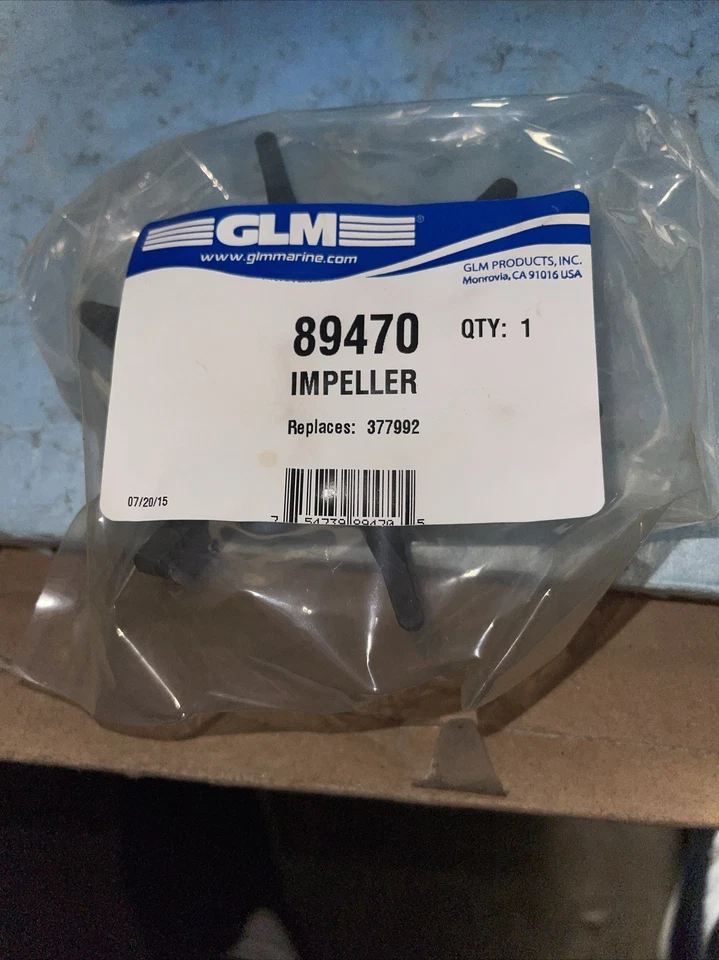 GLM MARINE,RUBBER IMPELLER,REPLACES:377992;P/N 89470. - Image 1 of 4
