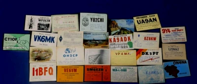 Lot of 24 Vintage QSL cards from W9FG (probably a silent key) 60's 70's Vintage - Image 1 of 4