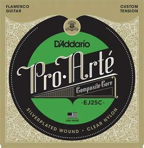 D'Addario EJ25C Pro-Arte Clear Nylon Composite Flamenco Guitar Strings - Picture 1 of 16