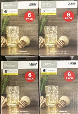 24-Units Feit Electric LED Indoor Fairy String Lights 6 Ft. Silver Wire - Image 1 of 4