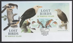 NORFOLK Island - 2023 LOST BIRDs  of Norfolk Design MINISHEET on  FDC - Wildlife - Bild 1 von 1