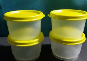 Tupperware tazze snack 4 oz trasparenti con guarnizioni strette liquide colore Margarita nuove - Foto 1 di 2