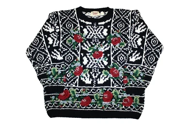 VTG Express Design Studio Gothic Patterns Cable Knit Wool Mohair Blend Sweater - Image 1 of 4