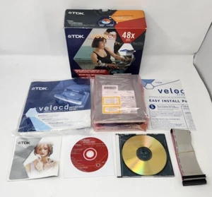 TDK VeloCD Internal ATAPE-IDE 48x CD Burner Rewrite Drive AI-481648B Rewritable - Afbeelding 1 van 19