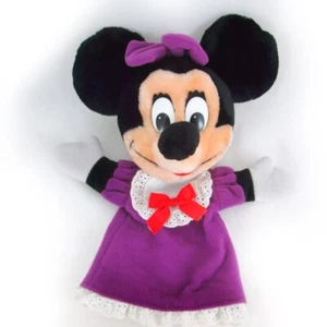 Vestido de Colección Minnie Mouse Mano Marioneta Púrpura Peluche Juguete Disneyland - Imagen 1 de 4