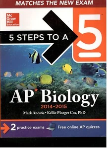 5 Steps to a 5 AP Biology 2014-2015 Study Guide Book BK542 - Picture 1 of 2