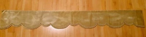 Schabracke Vorhang beige Samt 2m Zierband Klettband "Western Saloon" Vintage 60s - Bild 1 von 12