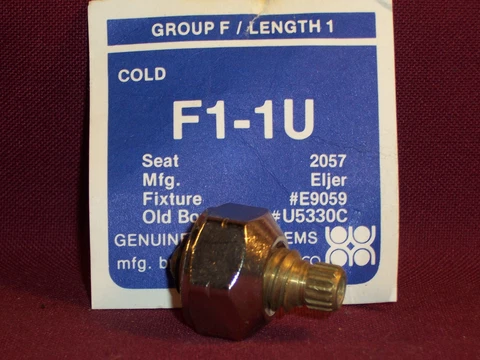 Vintage Mid-Century Eljer Sink Faucet Parts Repair Stem Valve Seats f1 1u cold Cover