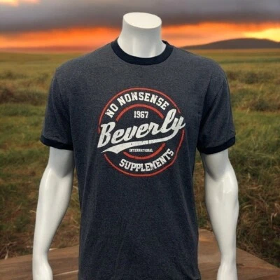 Camiseta De Colección Beverly International Supplements “No Nonsense” con Gráfico de Timbre L Foto 1 de 4