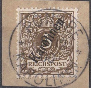 Briefmarken Dt. Kolonien Karolinen Mi. 1 ll Briefstück - Bild 1 von 1