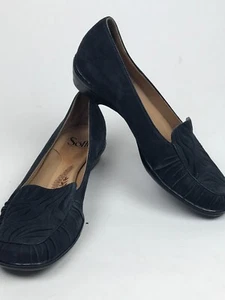 Sofft Slip On Women's US Size 8 M Leather 3 D Black Wedge 1013707 - Picture 1 of 8