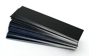 20 Plättchen Aluminium eloxiert Schwarz 1 mm 100x25mm für Gravograph Faserlaser - Bild 1 von 1