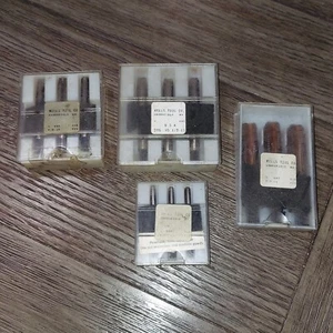 Lot Of 4 Wells Tool USA Carbon 3pc 206 Tap Machinist Tool Maker Gunsmith Cases - Picture 1 of 20