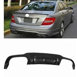 Rear Bumper Diffuser Carbon Fiber For Mercedes Benz W204 C63 AMG Sedan 2012-14 b - Picture 1 of 10