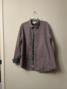 PENGUIN Mens Shirt Xl Purple Check Cotton - Picture 1 of 1