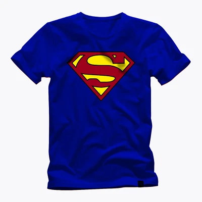 CAMISETA GRÁFICA SUPERMAN CLÁSICA LOGO ESCUDO VINILO DURADERO IMPRESIONANTE Foto 1 de 4