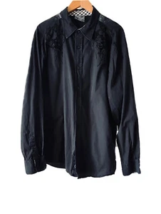 Mecca VTG Black Collared Embroidered Button Down Shirt Size 2XL - Picture 1 of 6