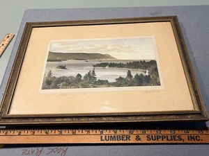 A McLeod North Aspy Bay Cape Breton Hand colored photograph Nova Scotia c.1920s - Picture 1 of 3