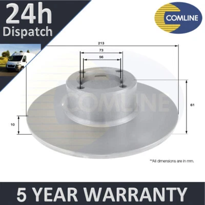 Se adapta a Rover Mini 1990-2001 Austin Mini 1959-1993 disco de freno delantero Comline #1 - Imagen 1 de 2