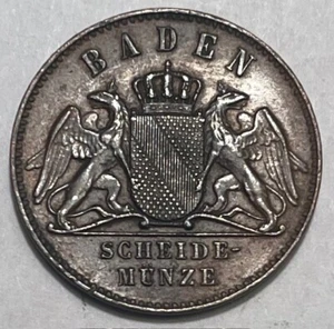 German States - BADEN - One Kreuzer - 1869 - Km-242 - Choice UNCIRCULATED! - Picture 1 of 2