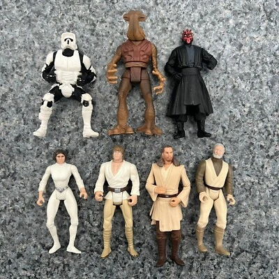 Lot of 7 Star Wars Action Figures Kenner Hasbro 1995 1996 1998 Skywalker Darth - Image 1 of 4