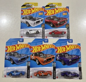 NEW 2023 Hot Wheels 1970 Pontiac Firebird Orange, RED, BLUE,WHITE & PURPLE LOT 5 - Picture 1 of 2