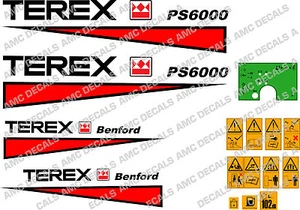 TEREX BENFORD PS6000 DUMPER AUFKLEBER MIT SICHERHEITSAUFKLEBERN UND GRÜNEM ARMATURENBRETT - Bild 1 von 1