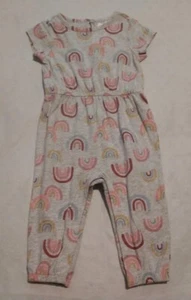NWT Old Navy Rainbow Print Short Sleeve Romper One Piece 18-24 Months Baby Girl - Picture 1 of 1