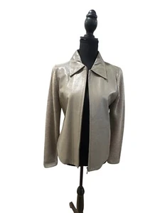 Pendleton Portland Grey Leather & Wool Jacket - Knit Back & Sleeves S Classic - Picture 1 of 17