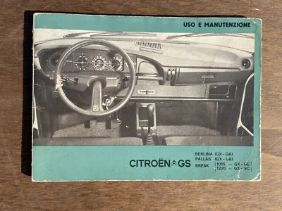 Libretto uso e manutenzione CITROËN GS - Berlina/Pallas/Break/GX-1976-Originale - Immagine 1 di 4