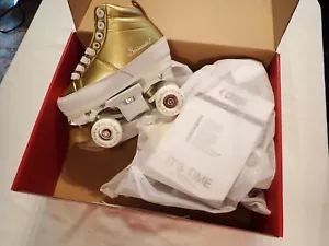 Chaya BarbiePatin Kismet Gold Roller Skates Mens Womens sizes 810726 new in box! - Picture 1 of 8