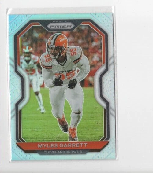 2020 Panini Prizm SILVER PRIZM Myles Garrett Parallel Card #62 Browns Star DE - Image 1 of 1