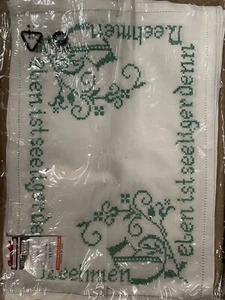 6 Sets Platzdeckchen Kreuzstich Geben Ist seeliger denn nehmen  - Bild 1 von 1