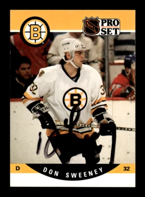 1990-91 Proset # 412 Don Sweeney Autograph Signed Card (B2) Boston Bruins - Image 1 of 2