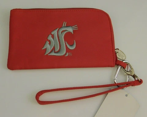 Washington State Cougars ID Wallet Wristlet Cell Phone Case Charm 14 Purse NCAA Cover