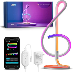 AI TB2 Lampada Da Tavolo LED, Lampada Da Comodino RGB, Funziona Con Alexa/Google - Foto 1 di 12