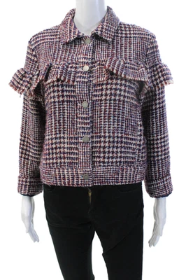 Jack by BB DAKOTA, Chaqueta de Botones con Cuello a Cuadros Azul para Mujer Talla S Foto 1 de 4