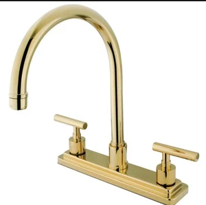 Grifo de cocina Kingston de latón KS8792CMLLS Manhattan Centerset - Imagen 1 de 7
