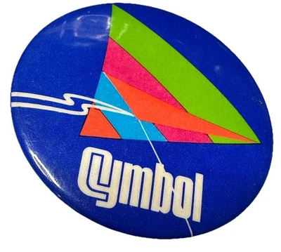 De colección Cymbol Cybernetics Corp Publicidad Tecnología Tecnología Pinback Botón Foto 1 de 4