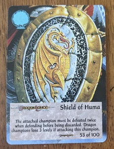 Spellfire CCG Common Artifact Card Shield of Huma - Dragonlance 53 of 100 - Picture 1 of 1