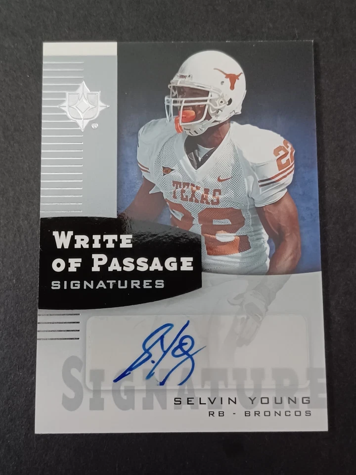 Selvin Young 2007 UD Ultimate Collection Write of Passage Auto WP-SY - Texas - Image 1 of 2