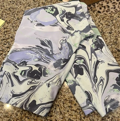 DKNY Sport sz XL waist 32" 26" inseam Marbled pattern pull-on leggings - Image 1 of 4