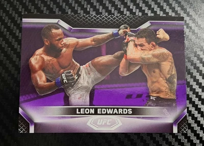 2020 Topps UFC Knockout Leon Edwards CHAMPION PURPLE /25 - Image 1 of 2