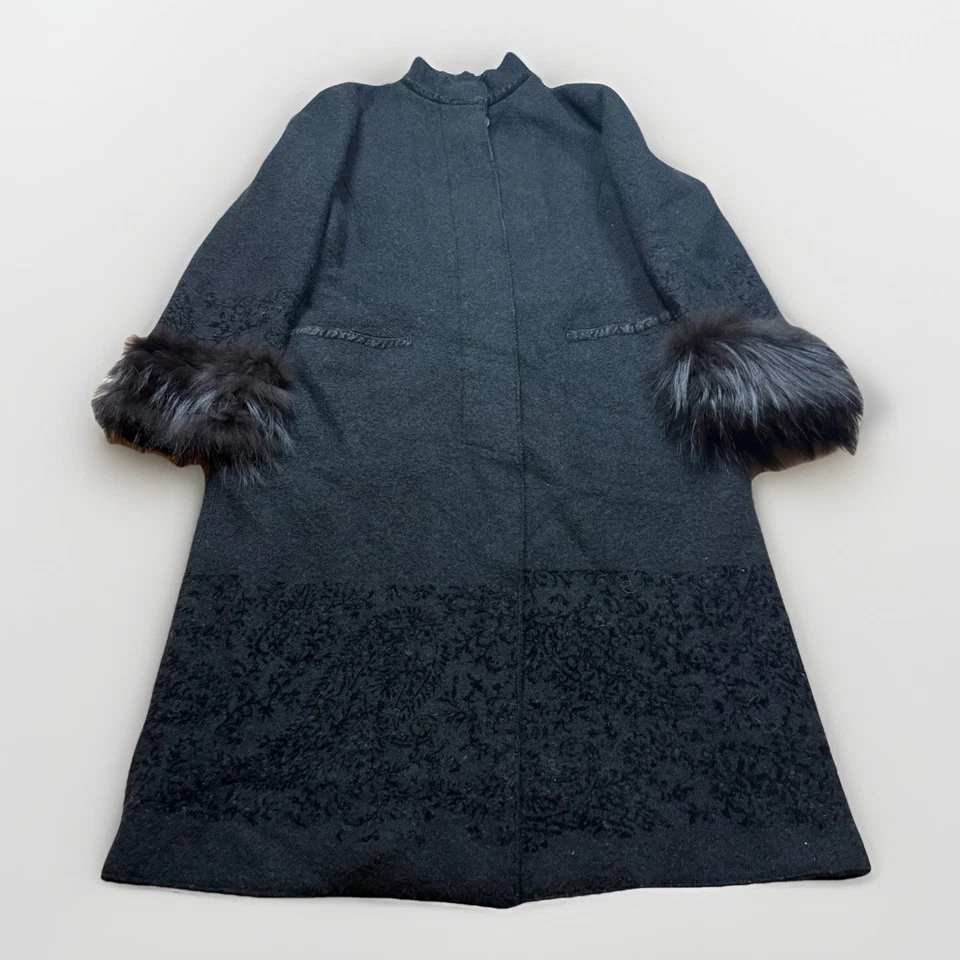 Abrigo de Colección Penny Lane Negro Piel Sintética Borde Manga Puño Talla 8 Hilary Radley Foto 1 de 4