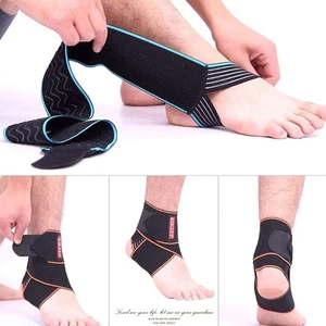 Verstellbare Knöchelstütze Bandage Atmungsaktiv Nylon Super Elastisch - Schwarz 1 Stück - Bild 1 von 5