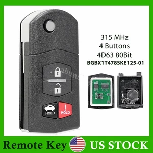 For 2010 2011 2012 2013 Mazda 6 3 sedan Remote Key Fob Entry BGBX1T478SKE12501 - Picture 1 of 7