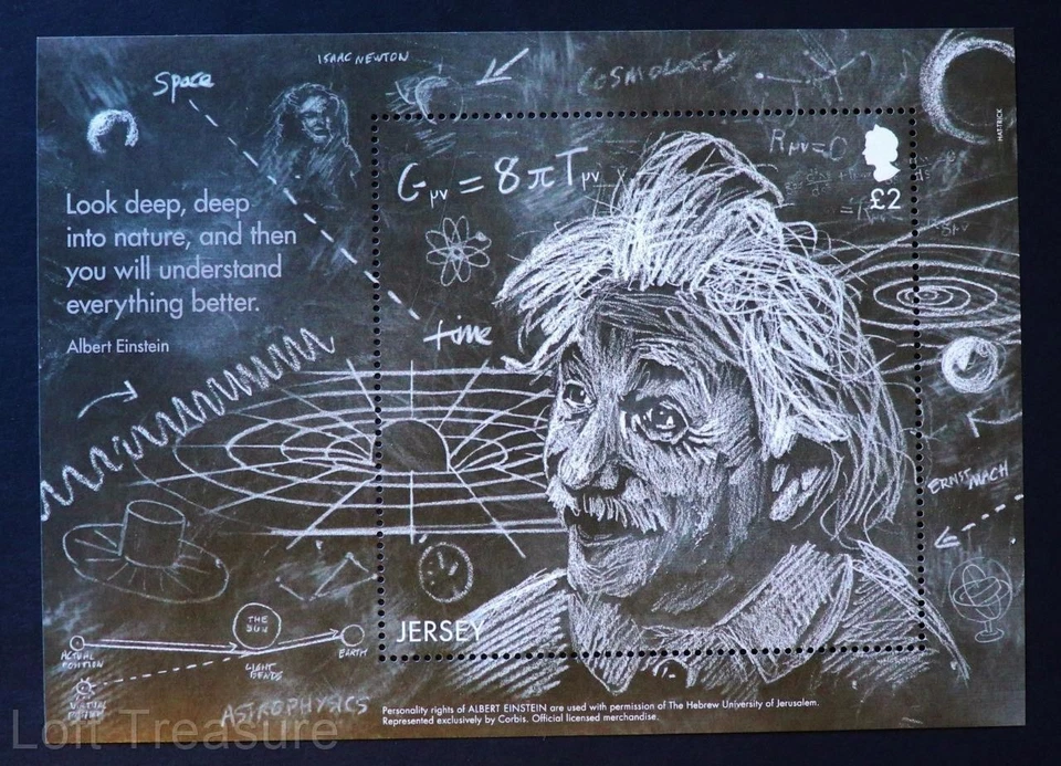 Jersey Stamps: "Einstein's Theory" MNH £2.00 Miniature Sheet 2016 - Image 1 of 1