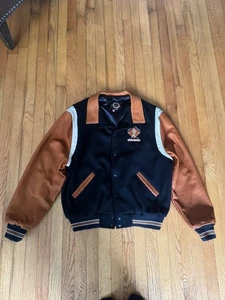 Louisville Slugger wool & cowhide bomber jacket (made USA XL) - Picture 1 of 6