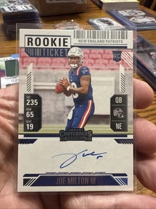 Boleto de novato Panini Contenders Joe Milton III 2024 #106 con tarjeta Auto Patriots - Imagen 1 de 4